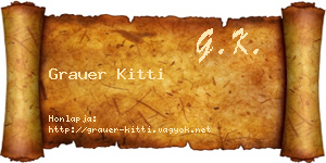 Grauer Kitti névjegykártya